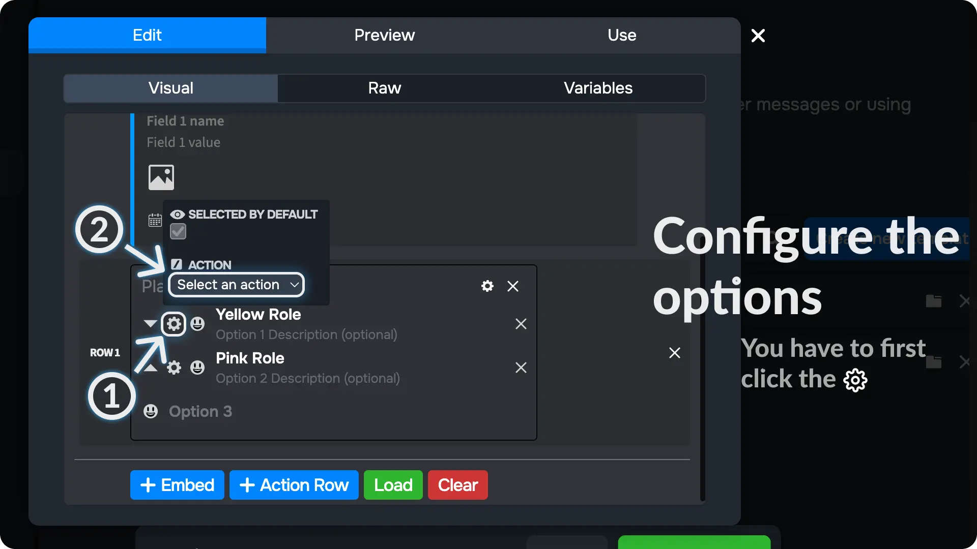 Sapphire Messages via select menu Create another message template