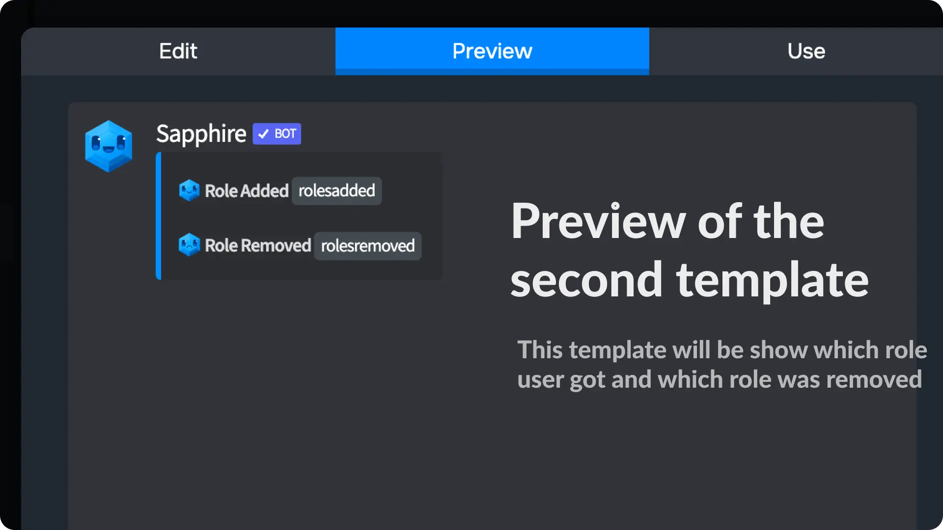 Sapphire Assign Roles via select menu Remove Empty Lines