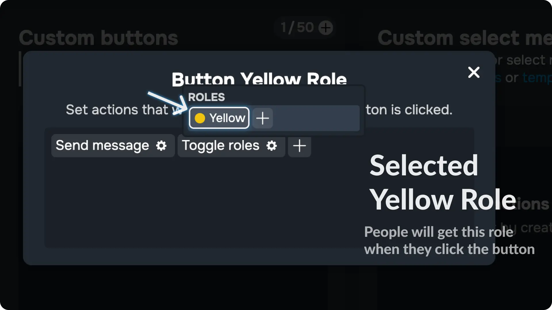 Sapphire Assign Roles via buttons Add Roles to your button