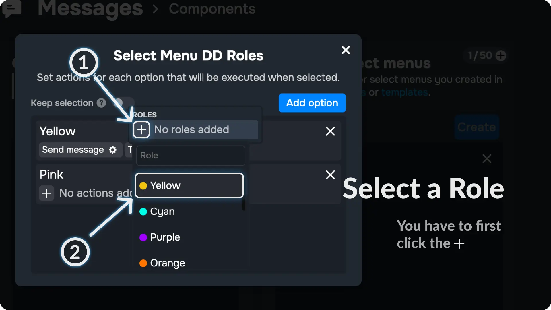 Sapphire Assign Roles via select menu Add Roles to your Select Menu
