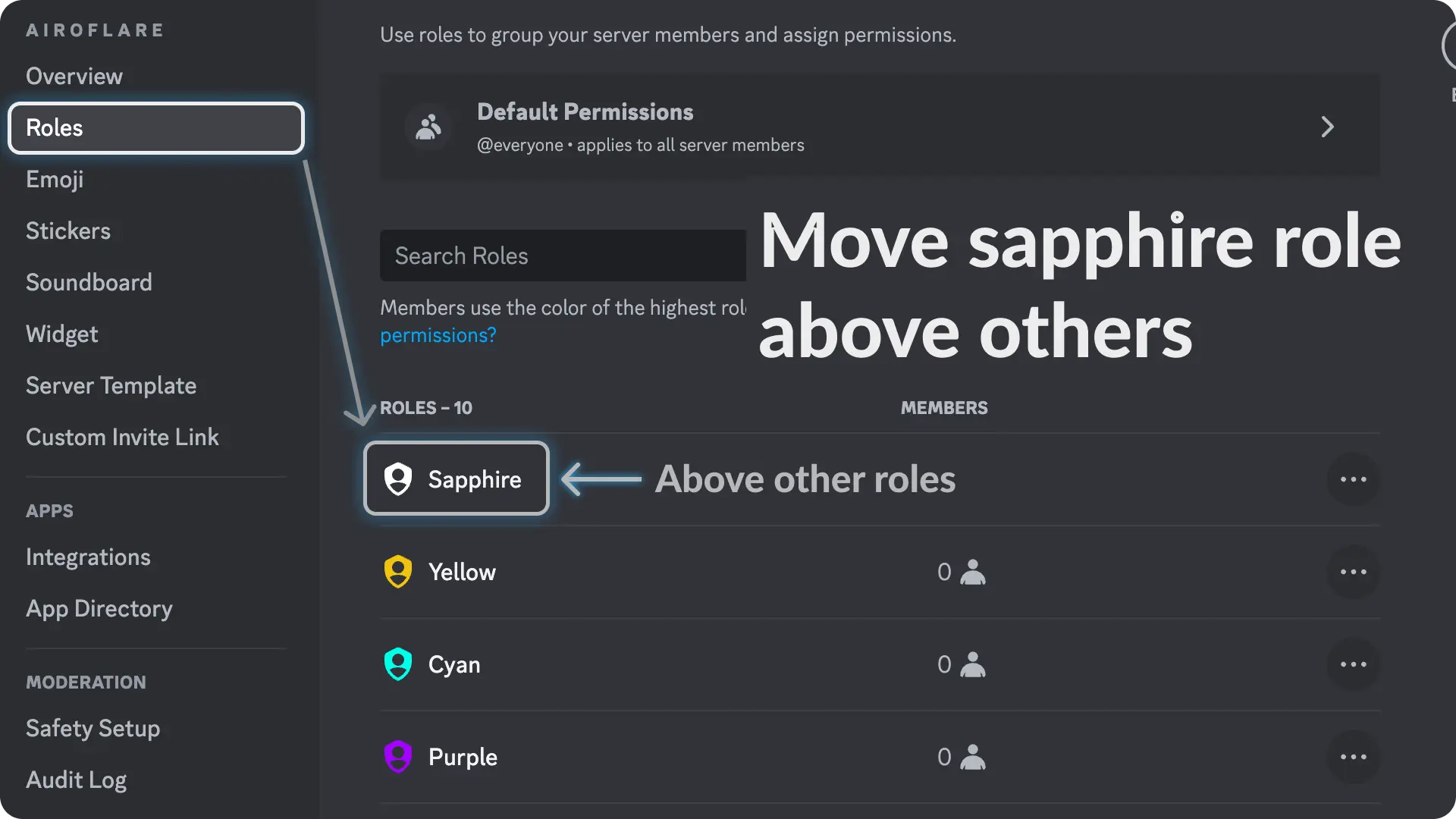 Sapphire Assign Roles via buttons Main Message Sending