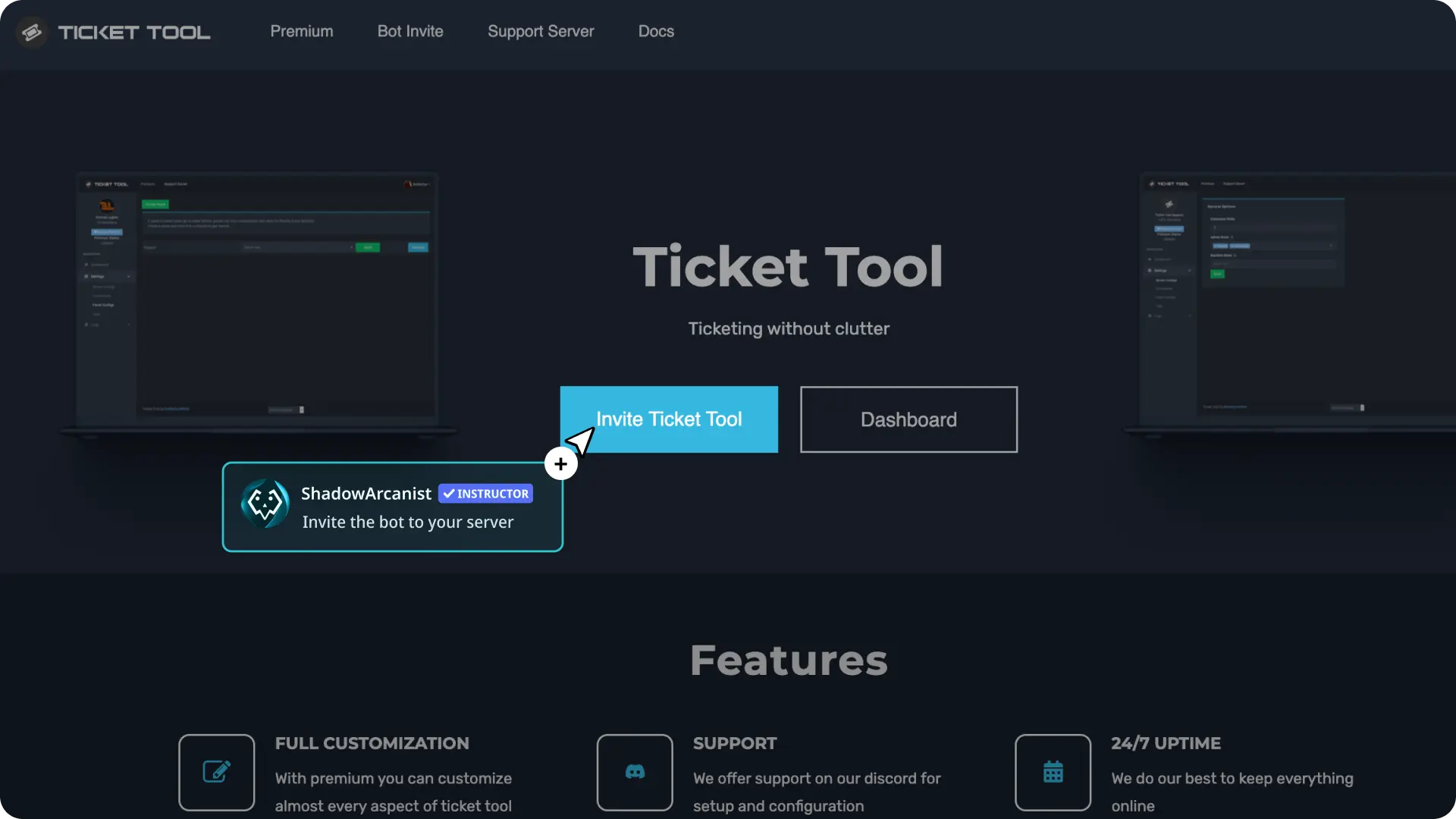 Ticket System with buttons
