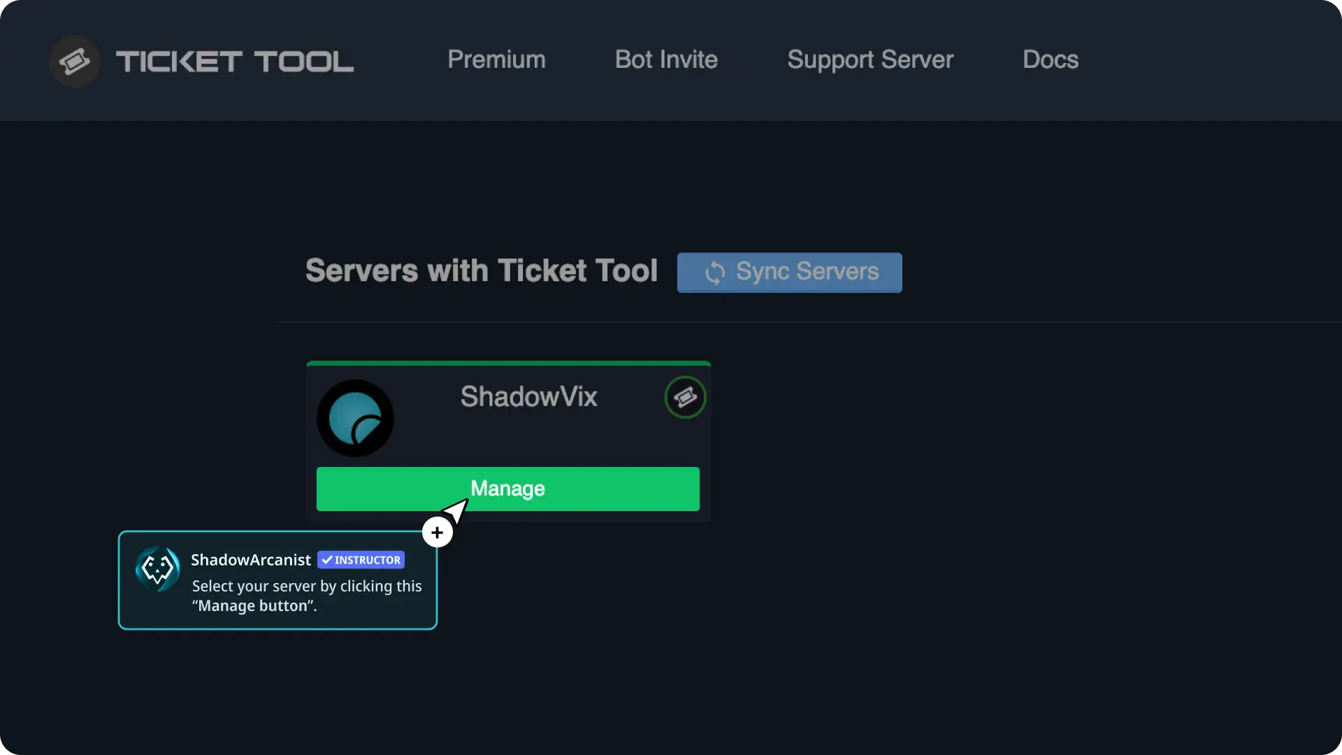 Ticket System with buttons