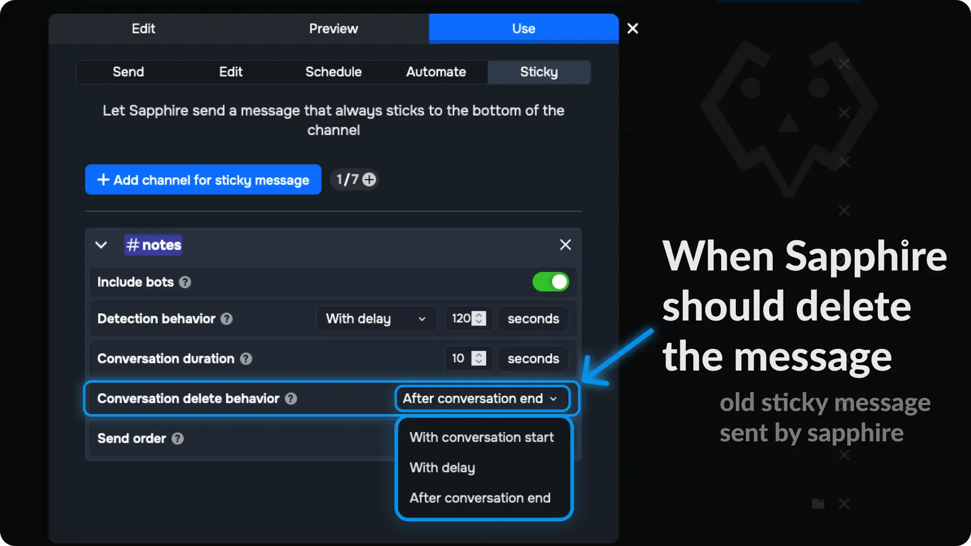 Sticky Message