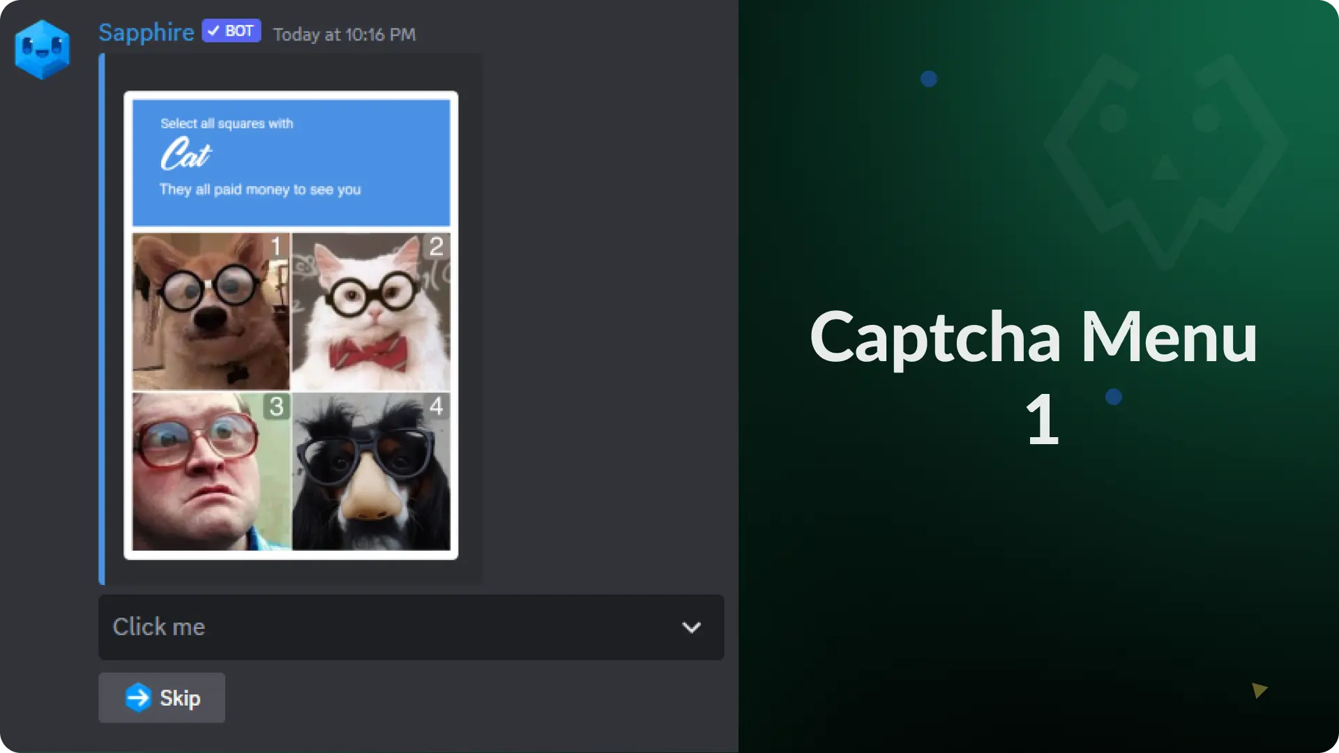 Captcha Menu 1