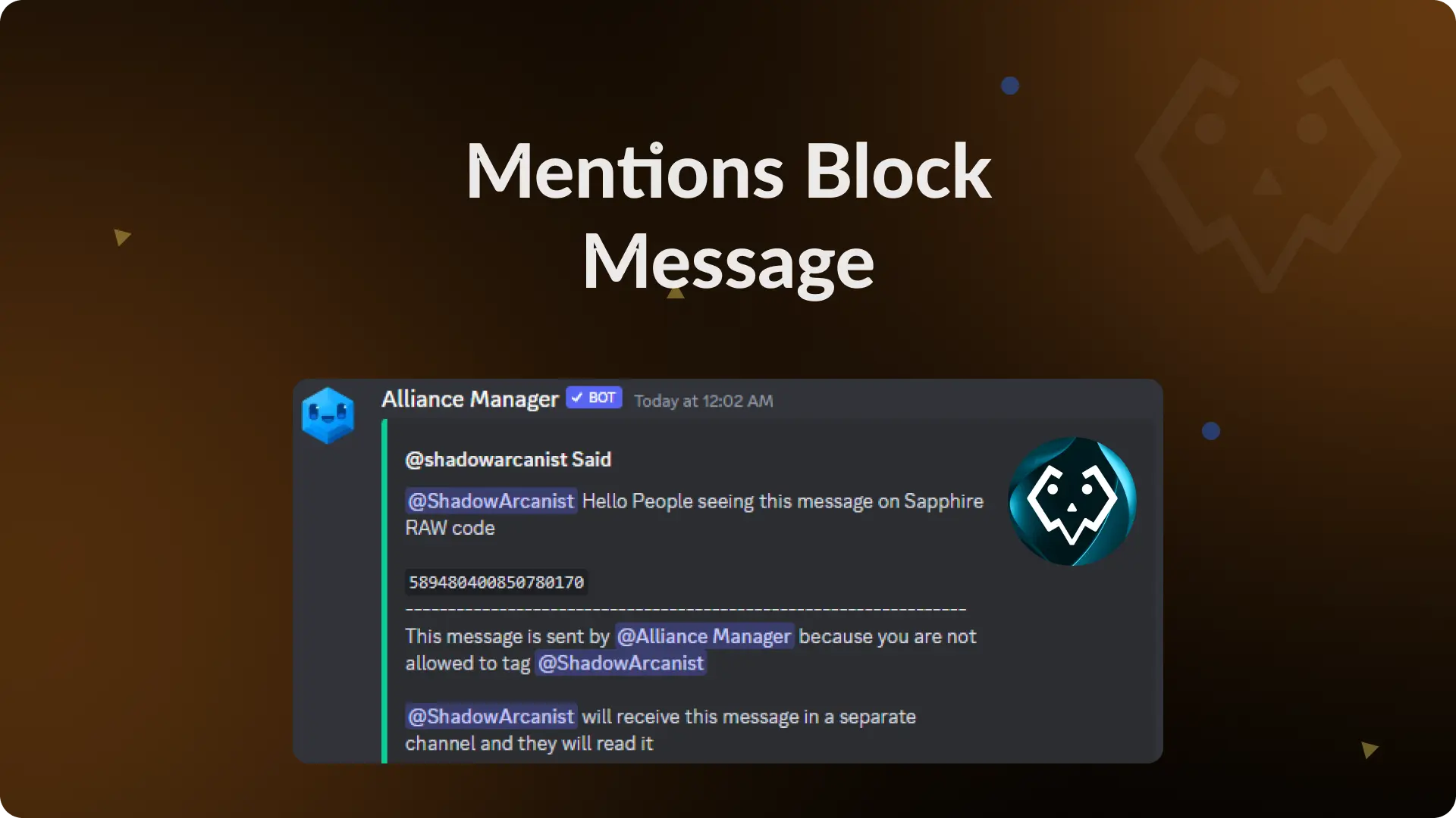 Block Mentions Message