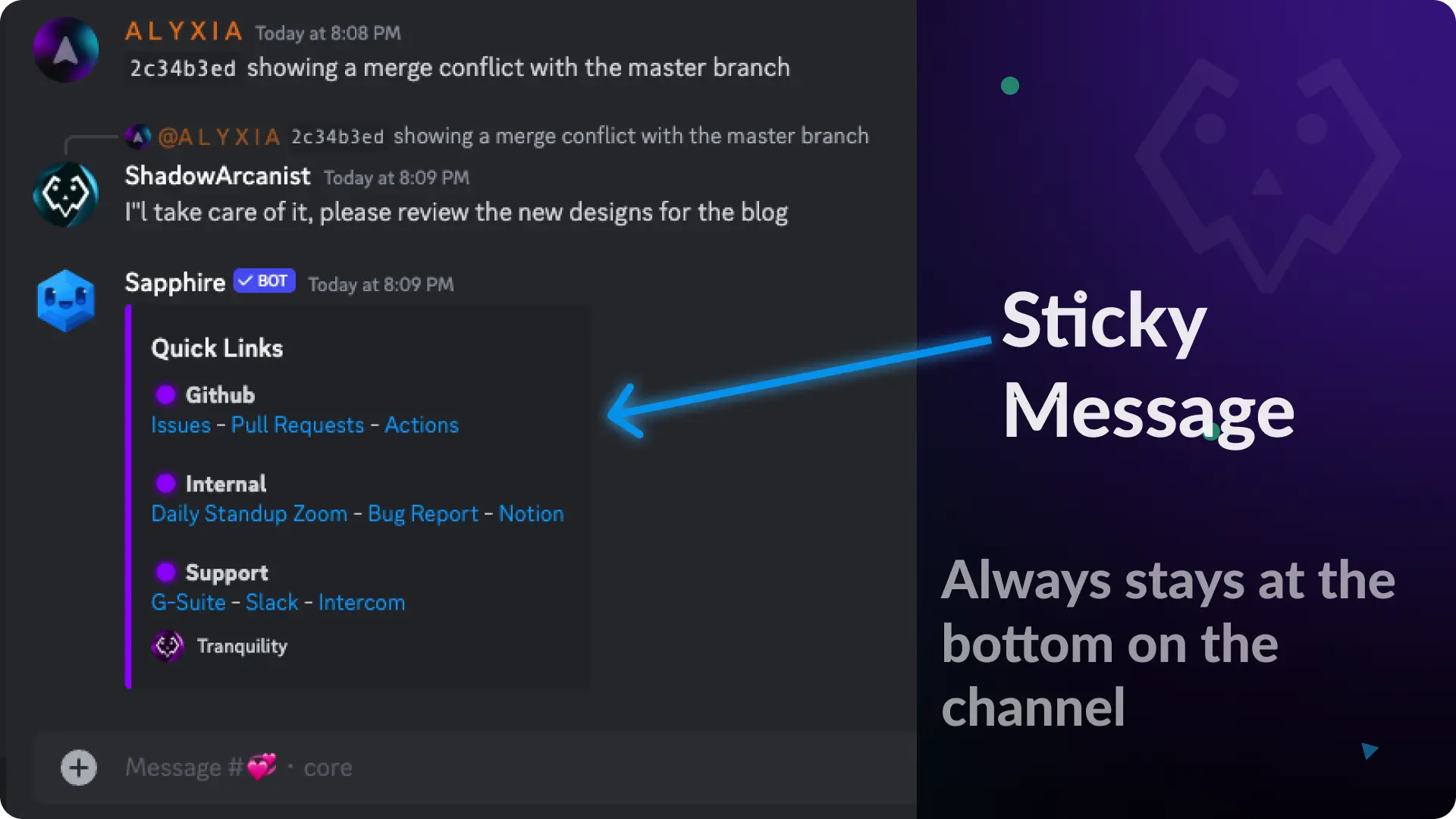 Sticky Message